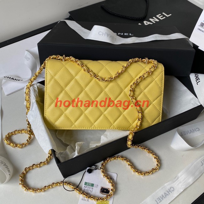 CHANEL WALLET ON CHAIN AP3318 yellow