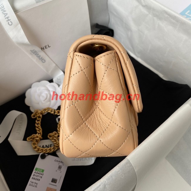 Chanel MINI FLAP BAG AS4040 apricot