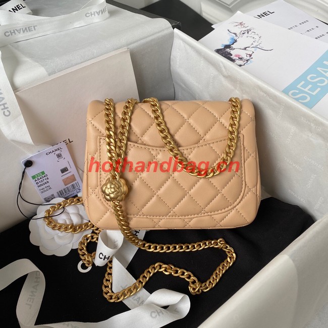 Chanel MINI FLAP BAG AS4040 apricot