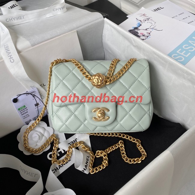 Chanel MINI FLAP BAG AS4040 light green