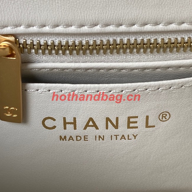 Chanel MINI FLAP BAG AS4040 white