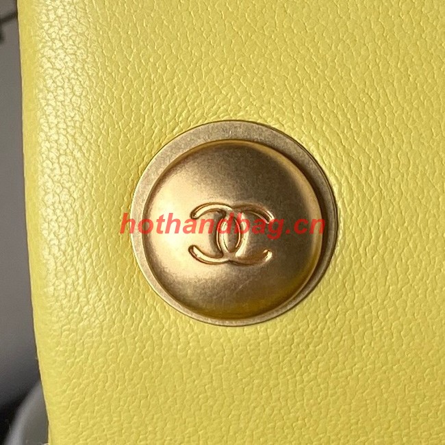 Chanel MINI FLAP BAG AS4040 yellow