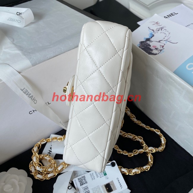 Chanel SMALL FLAP BAG WITH TOP HANDLE AS4023 white