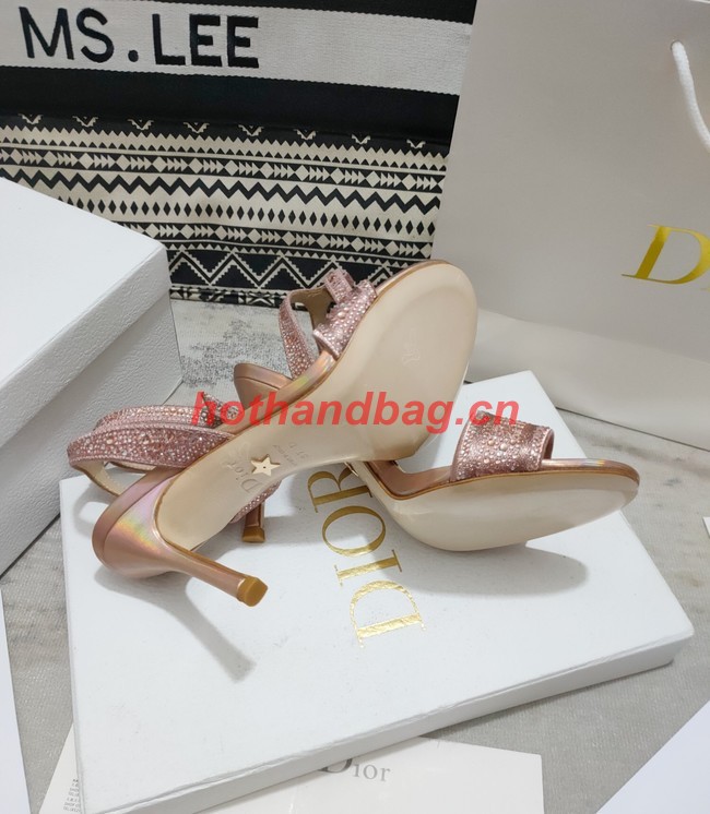 Dior DWAY HEELED SANDAL Embroidered Satin and Cotton 93284-1