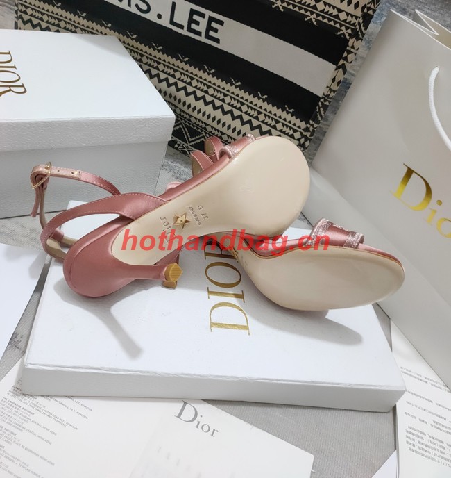 Dior DWAY HEELED SANDAL Embroidered Satin and Cotton 93284-8