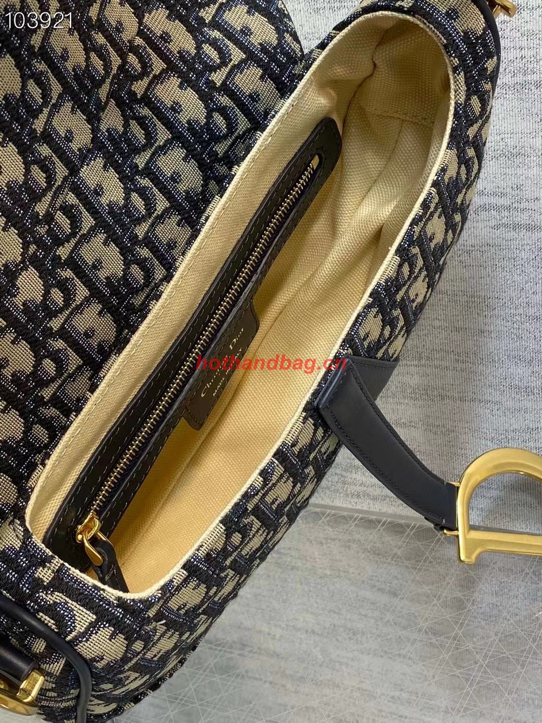 SADDLE BAG WITH STRAP Blue Dior Oblique Jacquard M0455CTZ