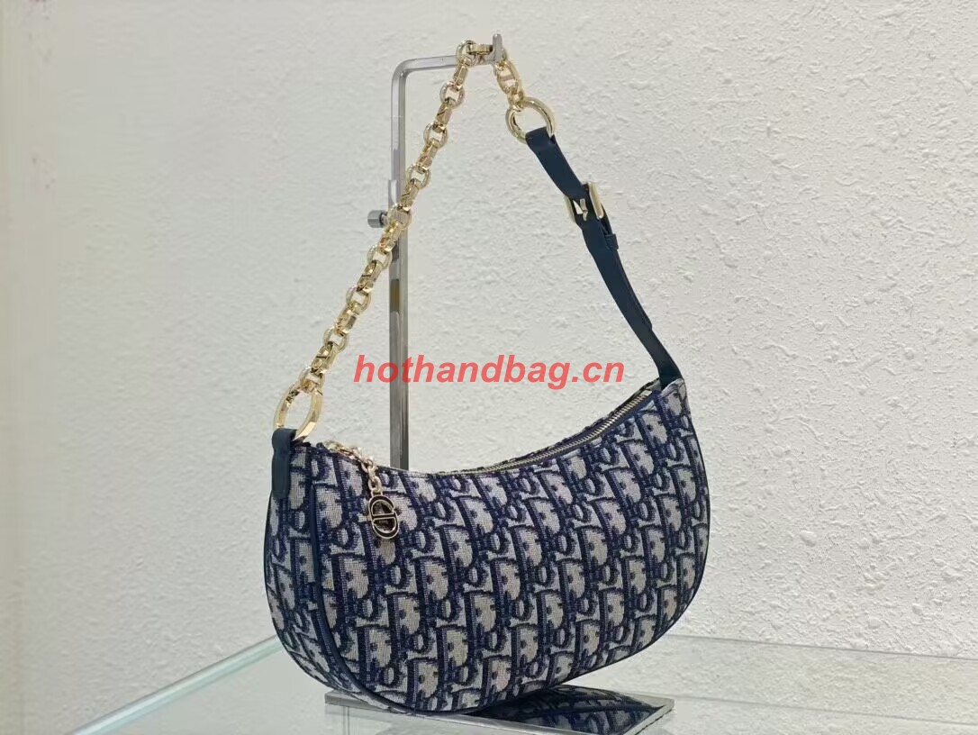 CD LOUNGE BAG Blue Dior Oblique Jacquard M22626T