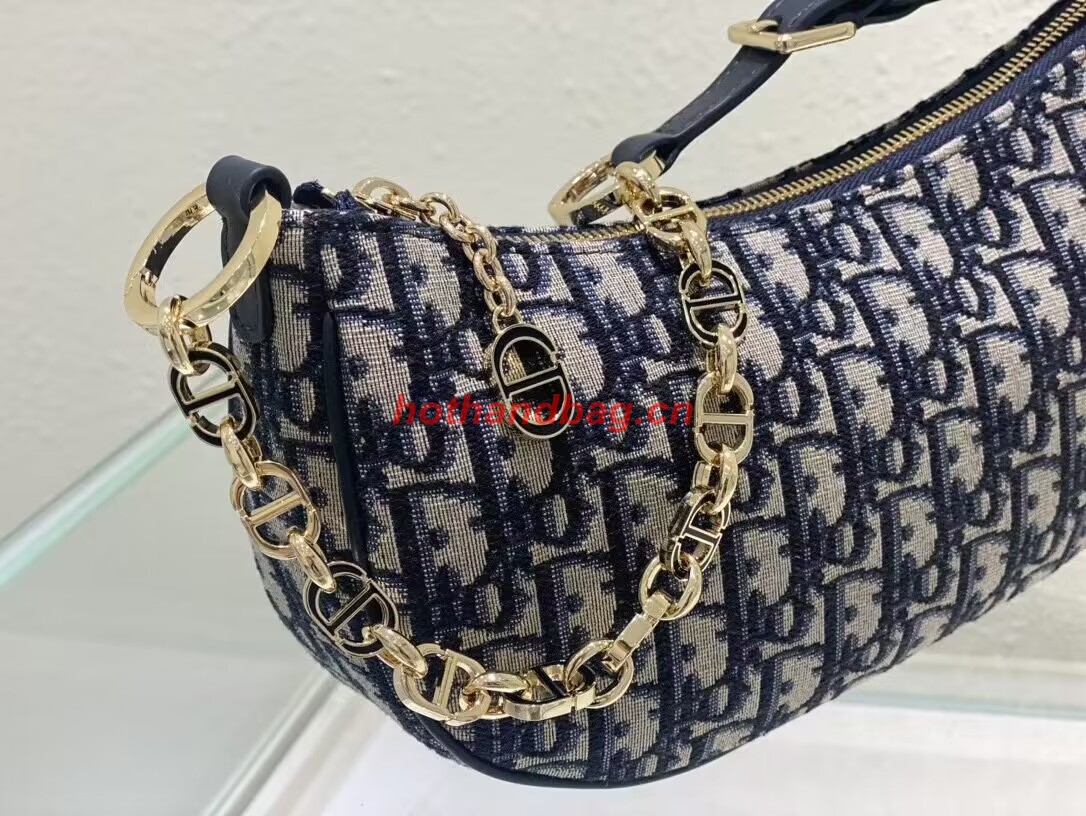 CD LOUNGE BAG Blue Dior Oblique Jacquard M22626T