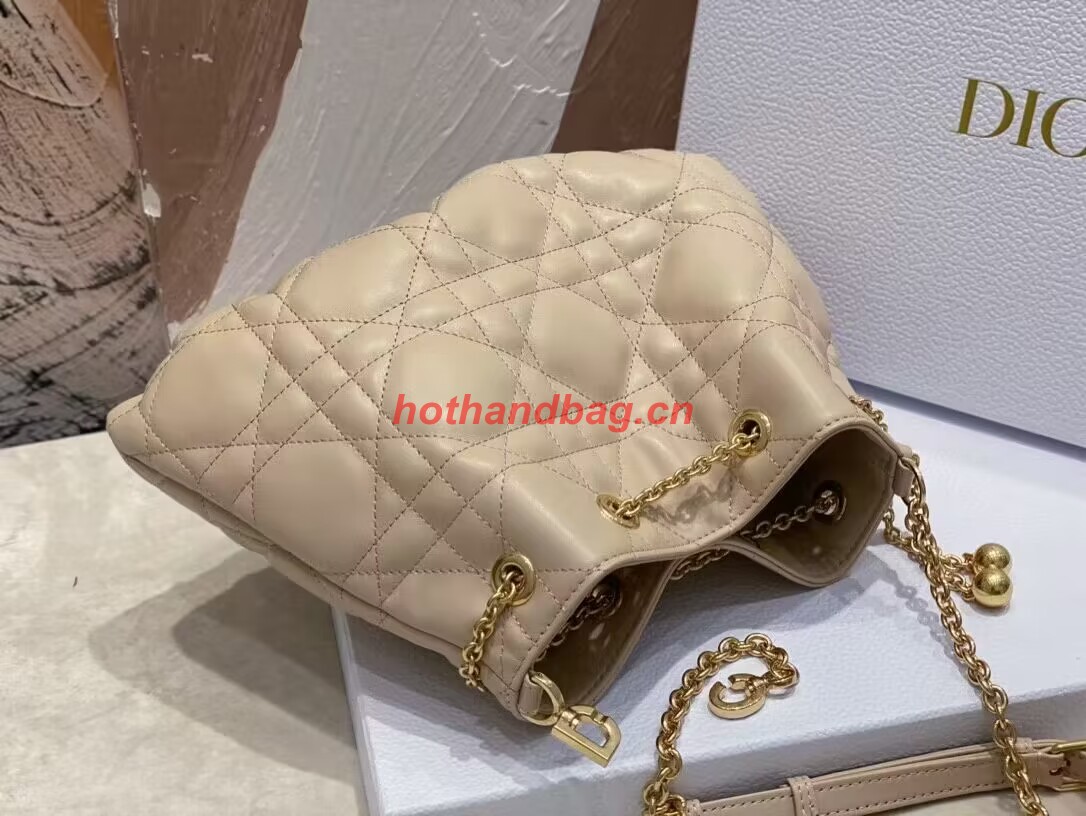 MEDIUM DIOR AMMI BAG Sand Pink Supple Macrocannage Lambskin M22566F