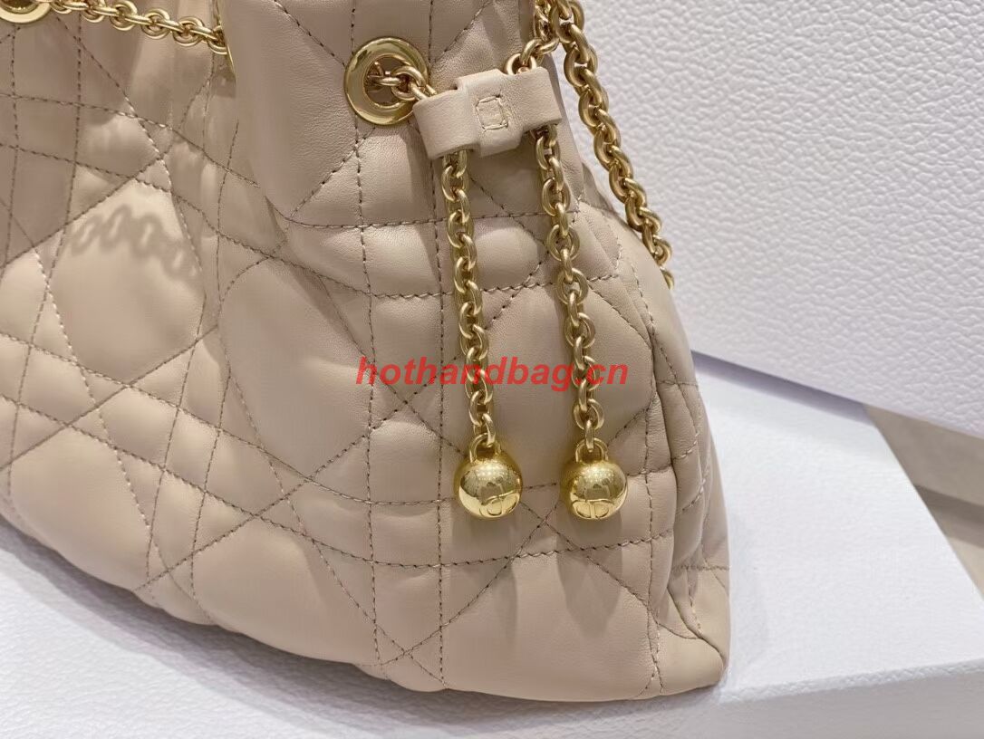 MEDIUM DIOR AMMI BAG Sand Pink Supple Macrocannage Lambskin M22566F