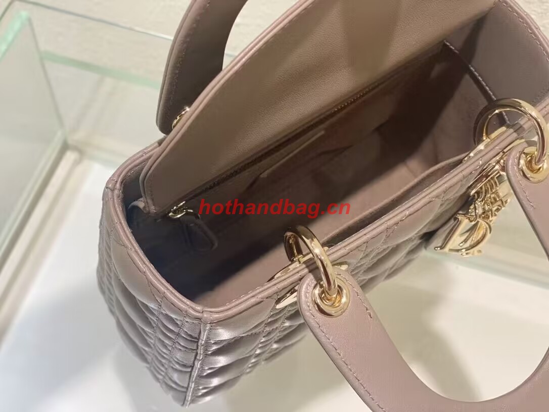 SMALL LADY DIOR MY ABCDIOR BAG Cannage Lambskin M0538ONG Hazelnut