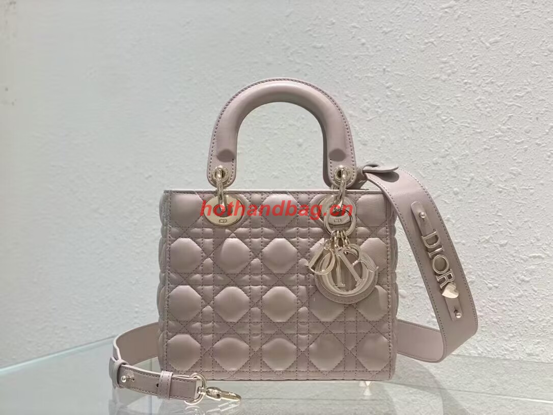 SMALL LADY DIOR MY ABCDIOR BAG Cannage Lambskin M0538ONG Powder Pink