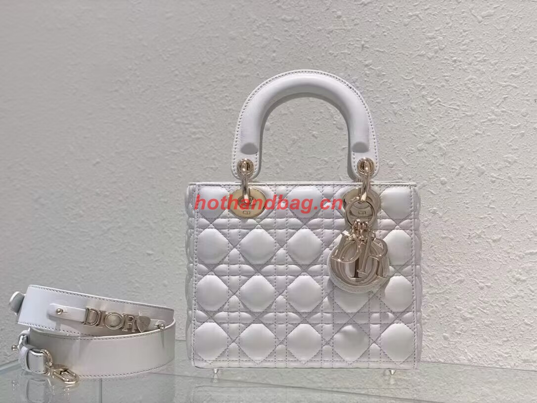 SMALL LADY DIOR MY ABCDIOR BAG Latte Cannage Lambskin M0538ONG