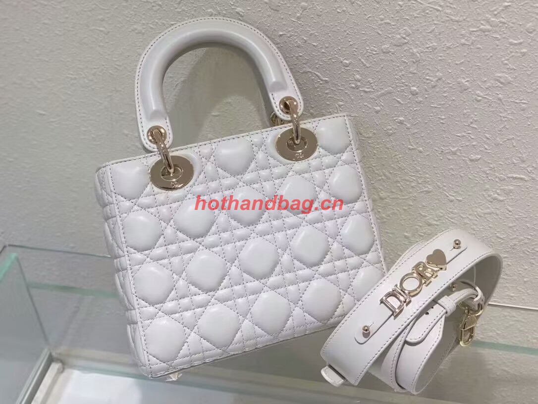 SMALL LADY DIOR MY ABCDIOR BAG Latte Cannage Lambskin M0538ONG