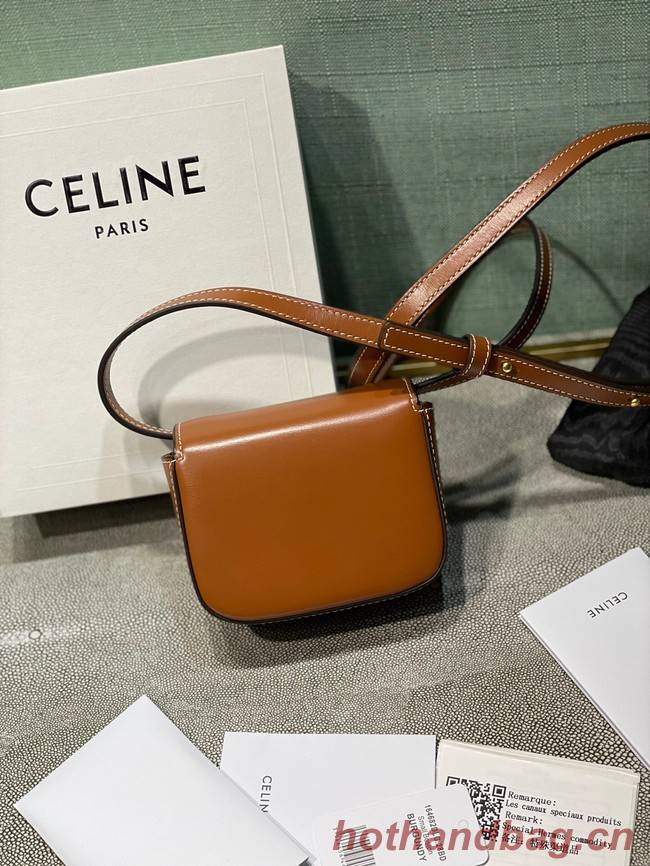 Celine MINI TRIOMPHE IN CALFSKIN 10I512 tan