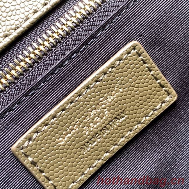 SAINT LAUREN ENVELOPE LARGE BAG IN MIX MATELASSE GRAIN DE POUDRE EMBOSSED LEATHER 600166 khaki