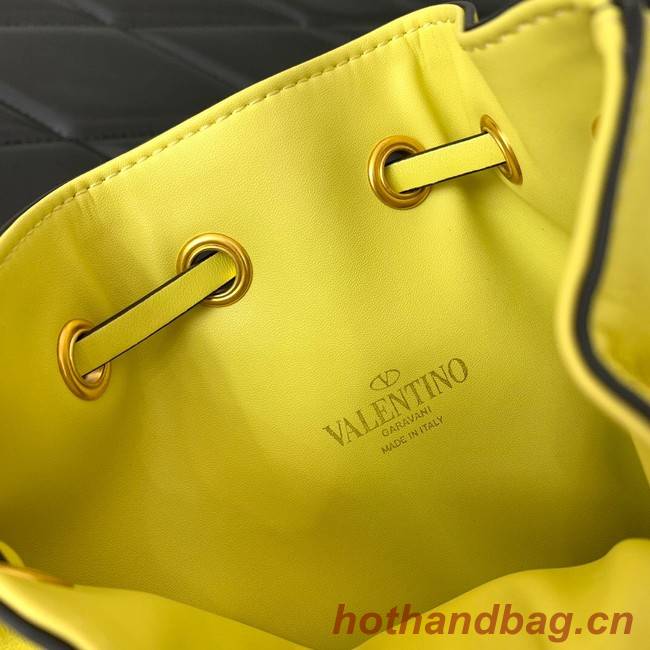 VALENTINO VLOGO SIGNATURE Lambskin Mini Bucket Bag FI16 yellow