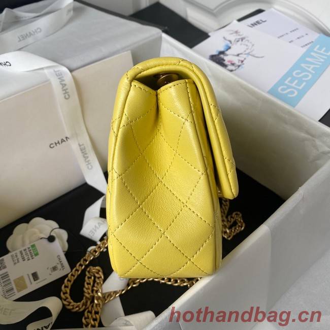 Chanel SMALL FLAP BAG AS4064 yellow