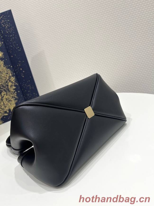 SMALL DIOR KEY BAG Black Box Calfskin M1844O