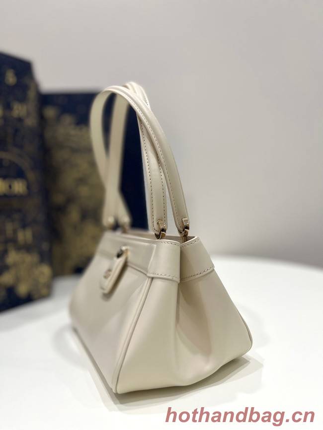 SMALL DIOR KEY BAG Dusty Ivory Box Calfskin M1844O