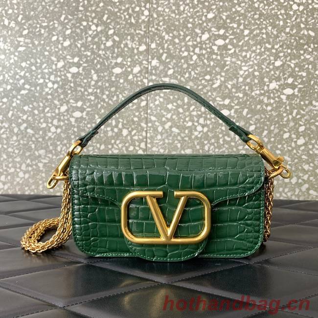 VALENTINO GARAVANI Loco Calf leather bag WA0K53 green