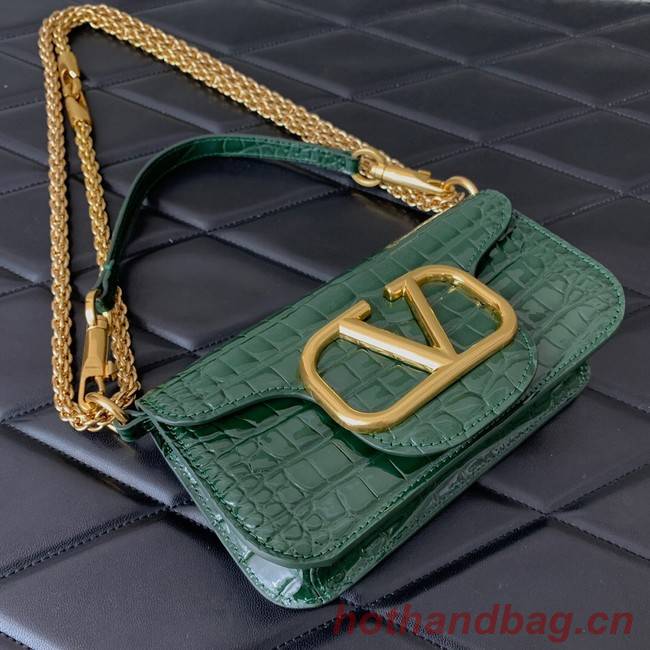 VALENTINO GARAVANI Loco Calf leather bag WA0K53 green