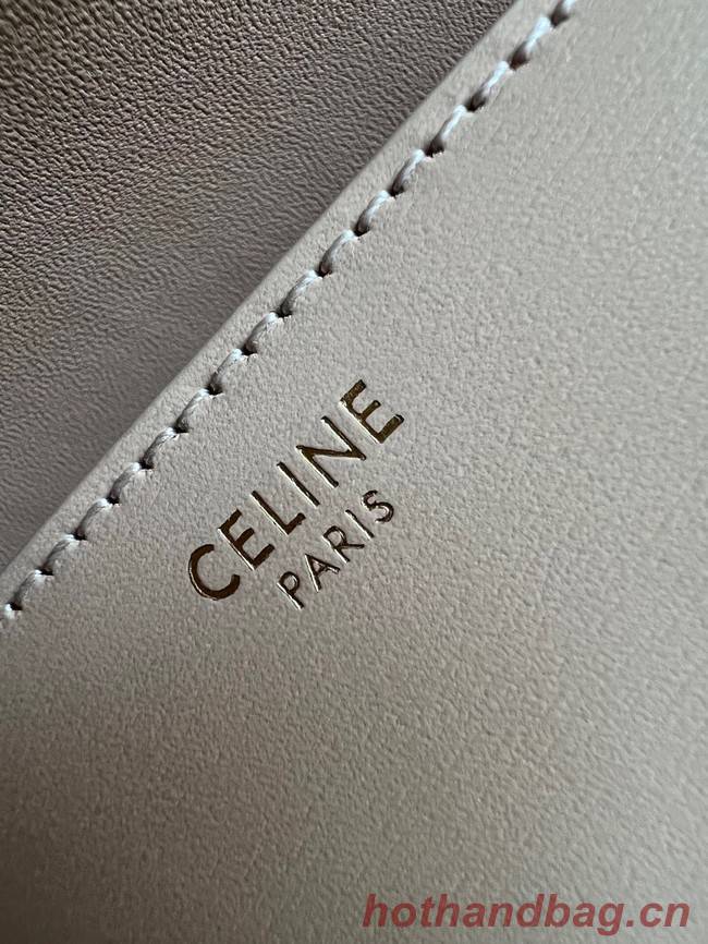 Celine TEEN TRIOMPHE BAG IN SHINY CALFSKIN LIMESTONE 188423 Shallow apricot