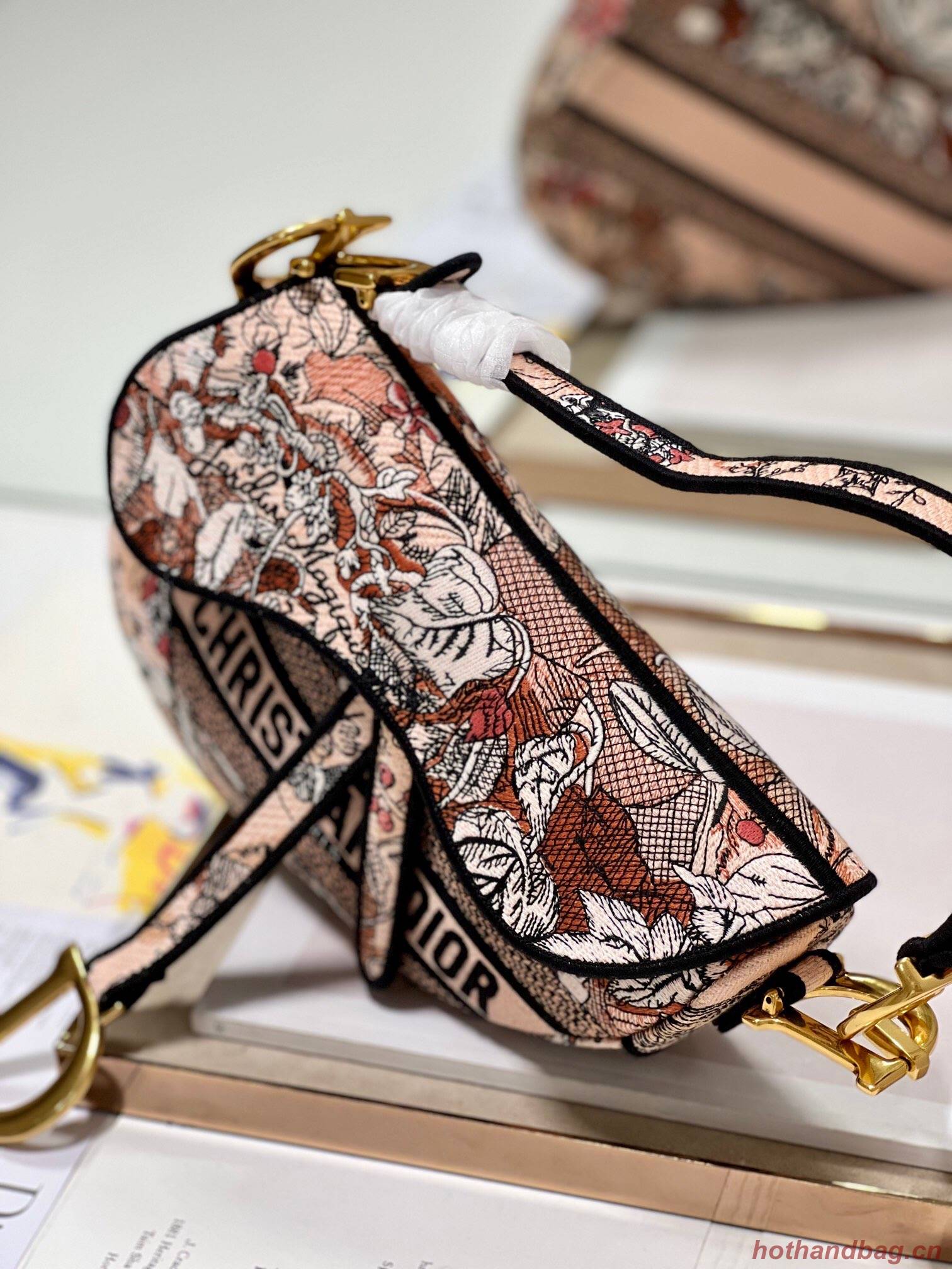 DIOR SADDLE BAG Multicolor Embroidery M0446CE