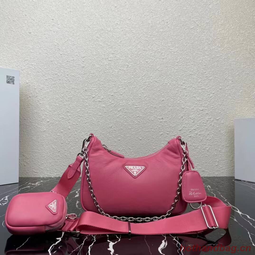 Prada Padded nappa-leather Prada Re-Edition 2005 shoulder bag 1BH204 pink