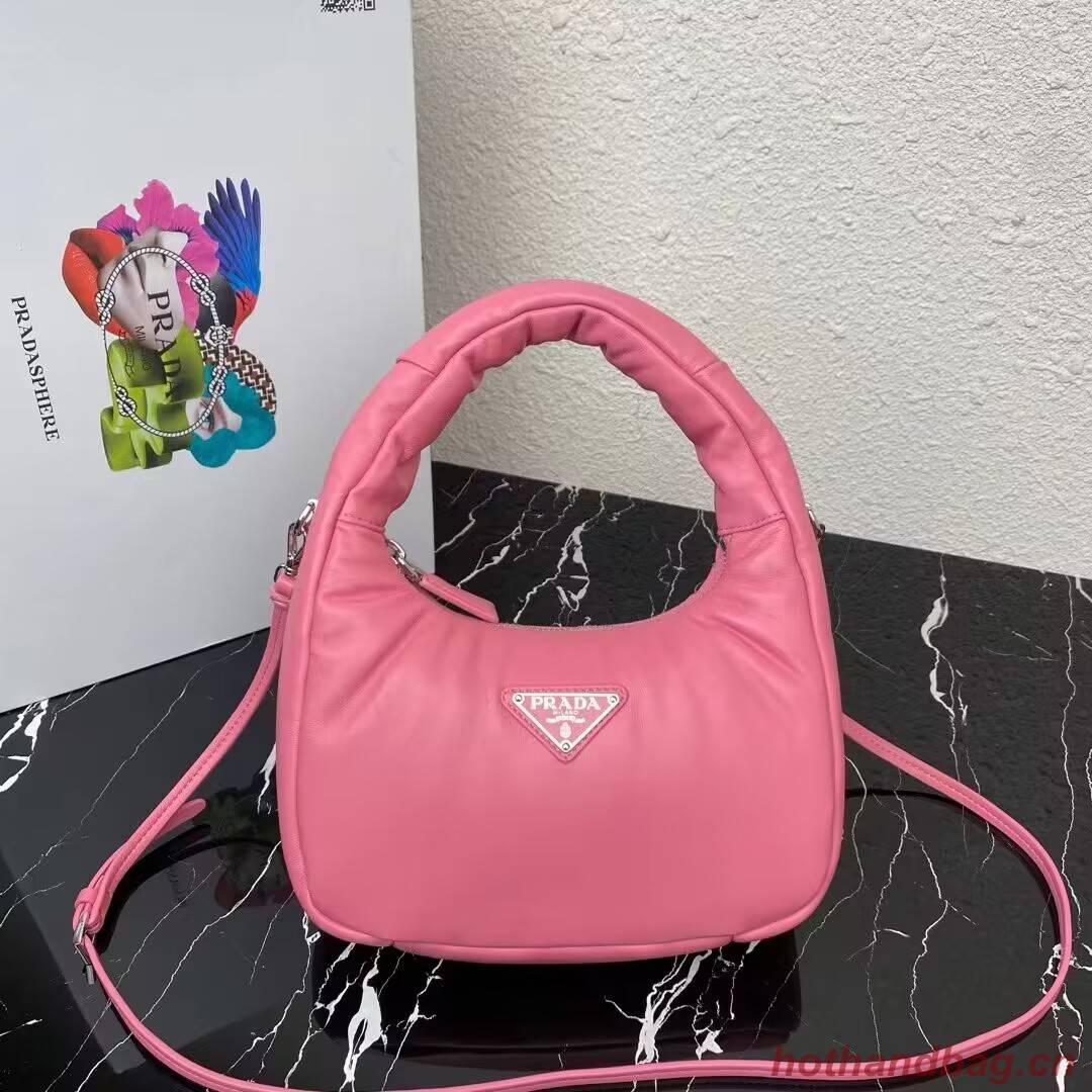 Prada Soft padded nappa leather mini-bag 1BA384 pink