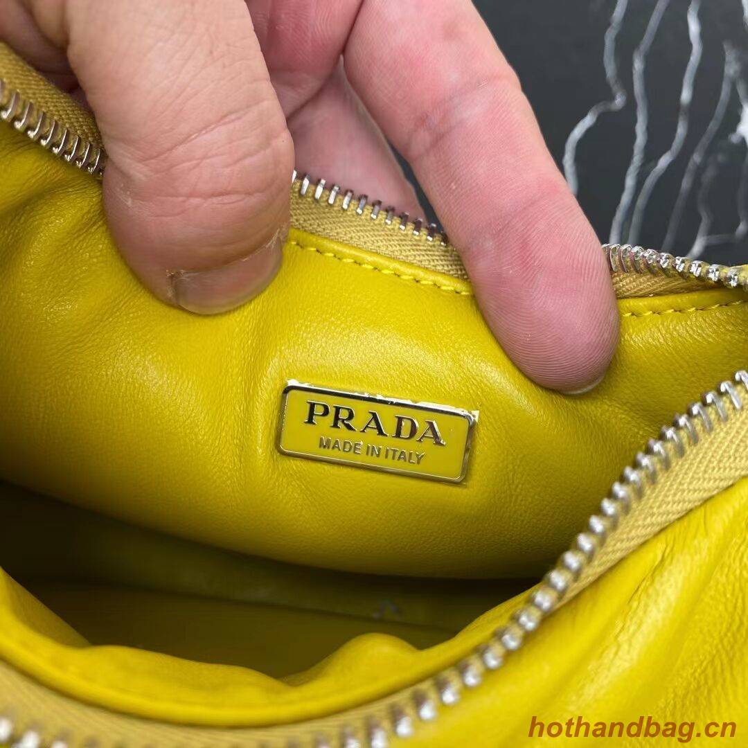 Prada Soft padded nappa leather mini-bag 1BA384 yellow