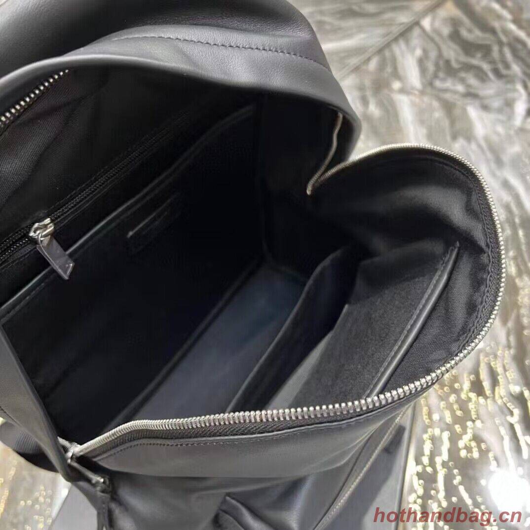 SAINT LAURENT LEATHER small knapsack Y886654 black