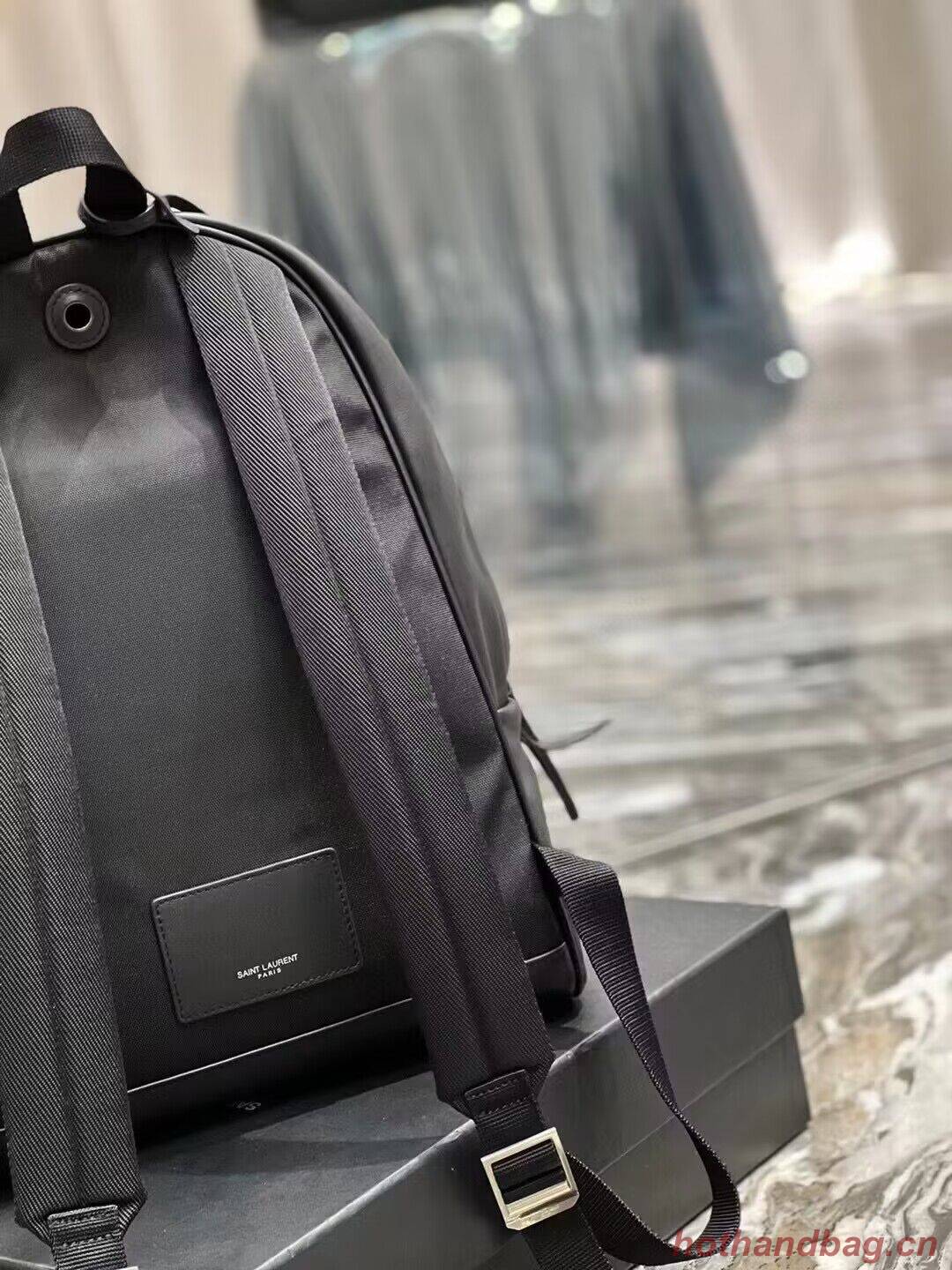 SAINT LAURENT LEATHER small knapsack Y886654 black