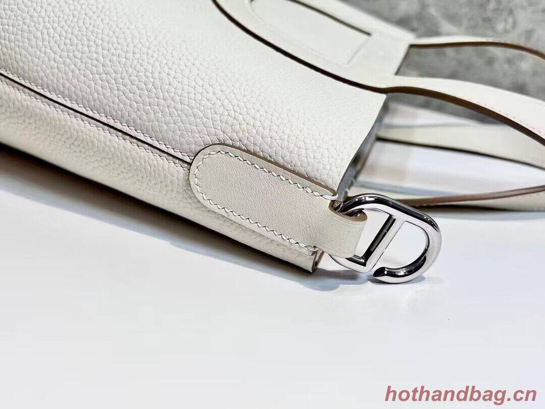 Hermes Original Togo Leather Bag H3602 White