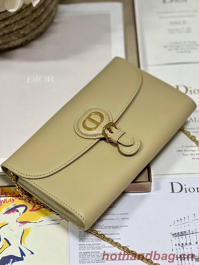 DIOR BOBBY EAST-WEST POUCH WITH CHAIN Smooth Calfskin S5703UBP Beige