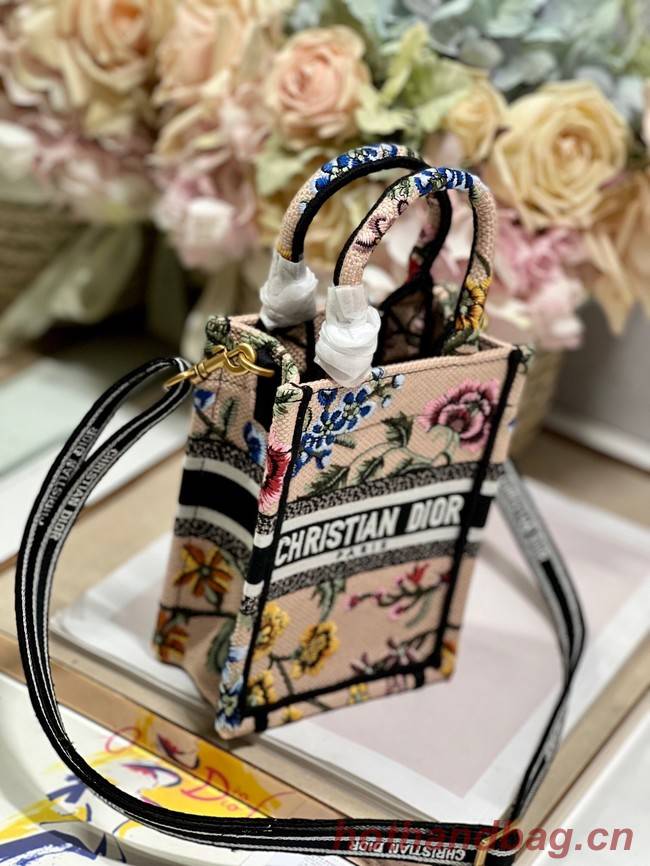 MINI DIOR BOOK TOTE PHONE BAG Embroidery S5555CES-4