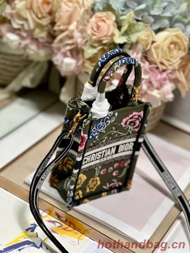 MINI DIOR BOOK TOTE PHONE BAG Embroidery S5555CES-5