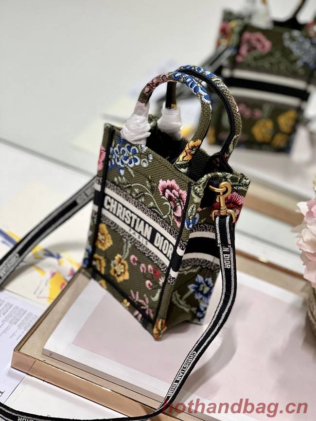 MINI DIOR BOOK TOTE PHONE BAG Embroidery S5555CES-5