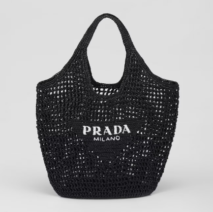 Prada Crochet tote bag 1BG424 black