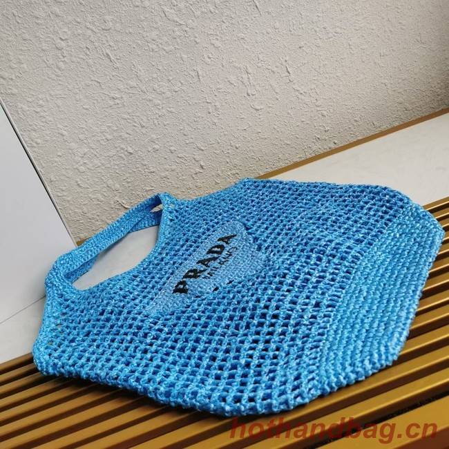 Prada Crochet tote bag 1BG424 light blue