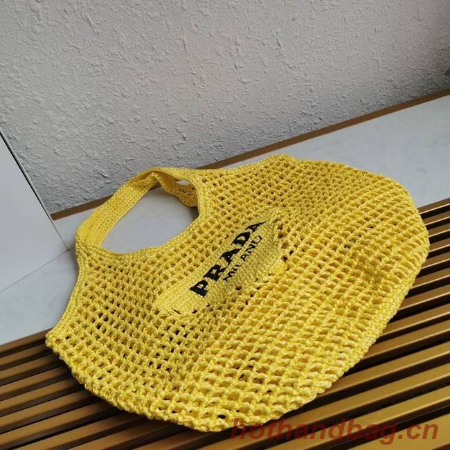 Prada Crochet tote bag 1BG424 yellow