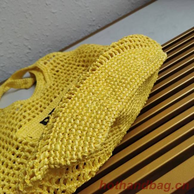 Prada Crochet tote bag 1BG424 yellow