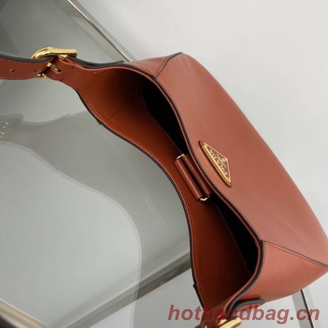 Prada Leather shoulder bag 1BC179 brown