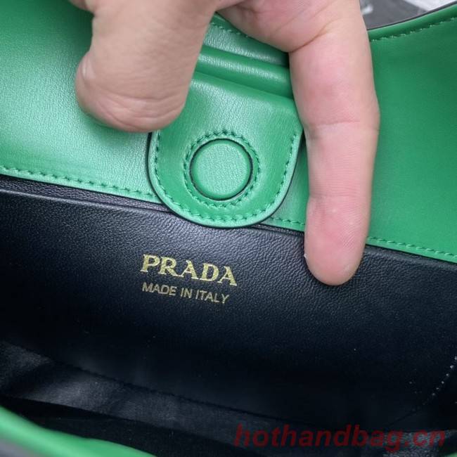 Prada Leather shoulder bag 1BC179 green