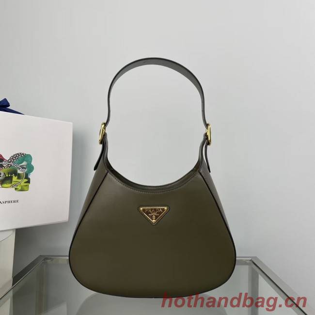 Prada Leather shoulder bag 1BC179 khaki