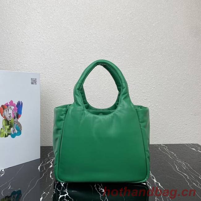 Prada Medium padded Soft nappa leather bag 1BG413 green