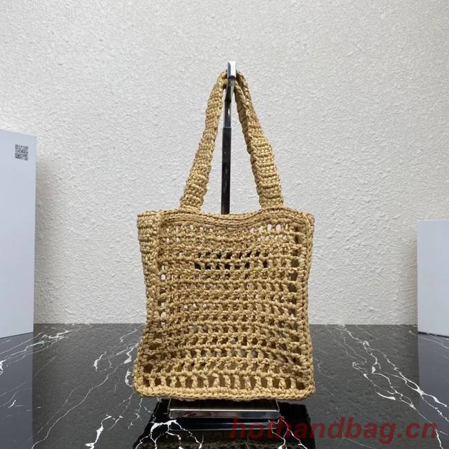 Prada small Crochet tote bag 1BG444 Caramel