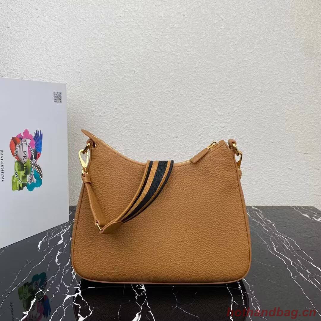 Prada Leather shoulder bag 1BC178 Caramel