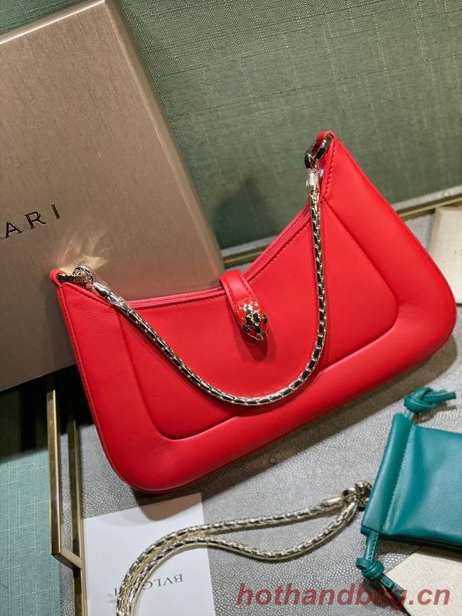 Bvlgari Serpenti Forever leather crossbody bag B282935 red