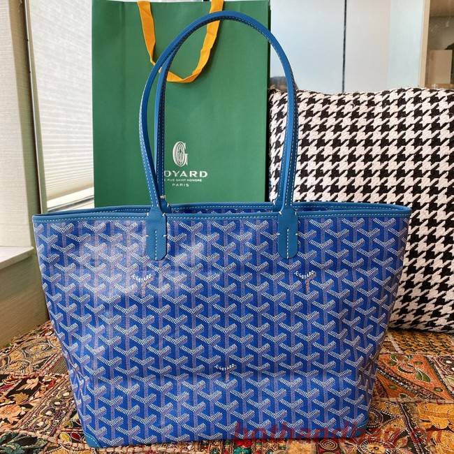 Goyard Calfskin Leather Tote Bag 20217 blue